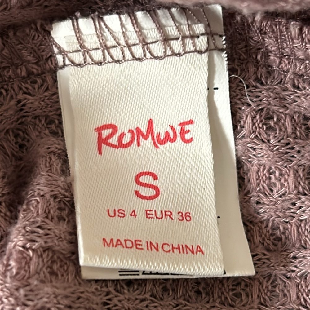 ⬇️ 2/$25 Listing - Romwe Crop Long Sleeve Crop Button Up Waffle Knit Top - Picture 7 of 10